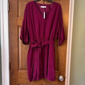 LOFT Tie Front Dress